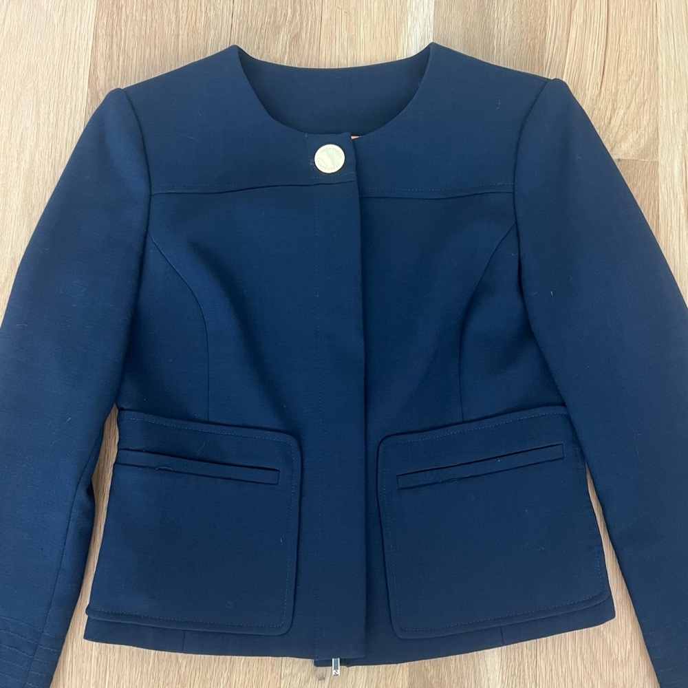 Tory Burch navy zip jacket blazer!